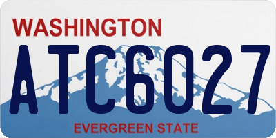 WA license plate ATC6027