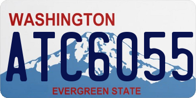 WA license plate ATC6055