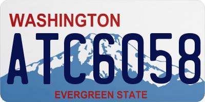 WA license plate ATC6058