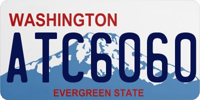 WA license plate ATC6060