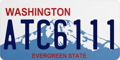 WA license plate ATC6111
