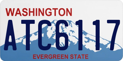 WA license plate ATC6117