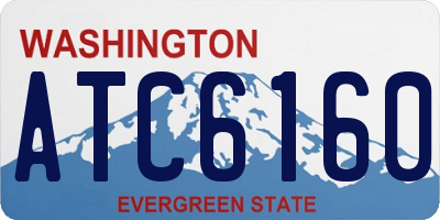 WA license plate ATC6160