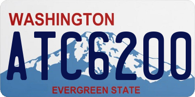 WA license plate ATC6200