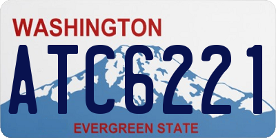 WA license plate ATC6221