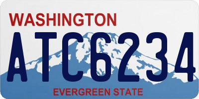 WA license plate ATC6234