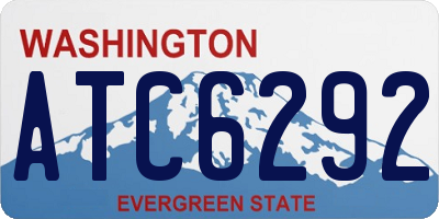 WA license plate ATC6292