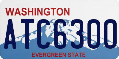 WA license plate ATC6300