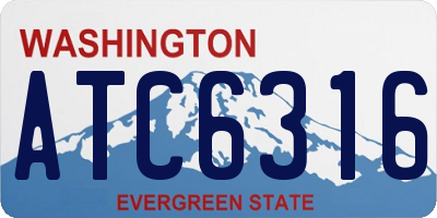 WA license plate ATC6316