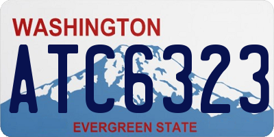 WA license plate ATC6323