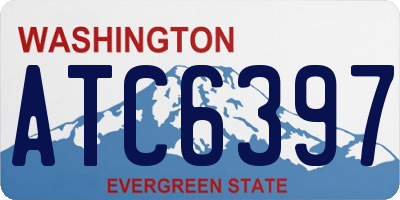 WA license plate ATC6397