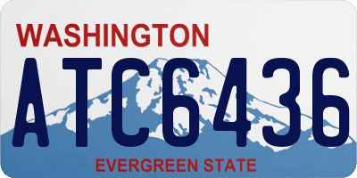 WA license plate ATC6436