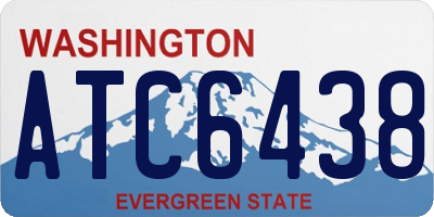 WA license plate ATC6438
