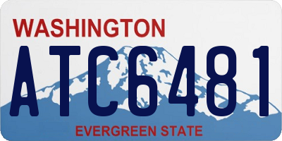 WA license plate ATC6481