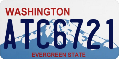 WA license plate ATC6721