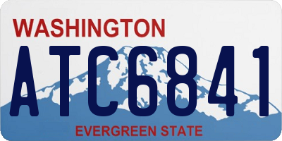 WA license plate ATC6841