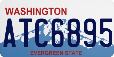 WA license plate ATC6895