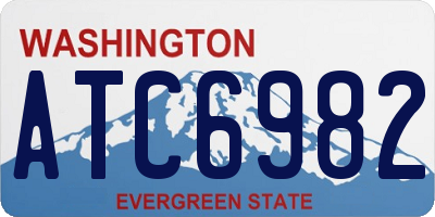 WA license plate ATC6982