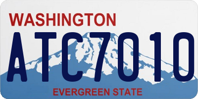 WA license plate ATC7010
