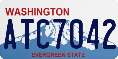 WA license plate ATC7042
