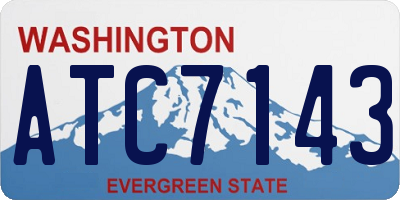 WA license plate ATC7143