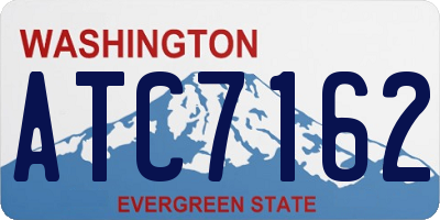 WA license plate ATC7162