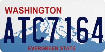 WA license plate ATC7164