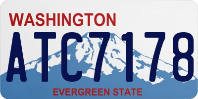WA license plate ATC7178