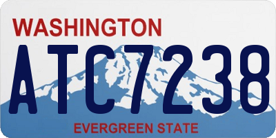 WA license plate ATC7238