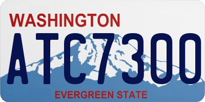 WA license plate ATC7300