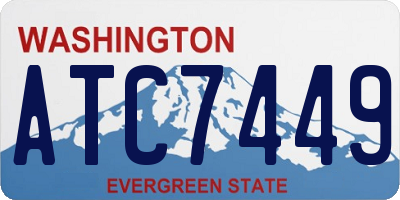 WA license plate ATC7449