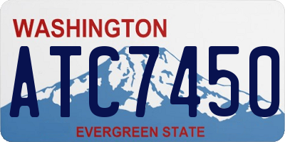 WA license plate ATC7450