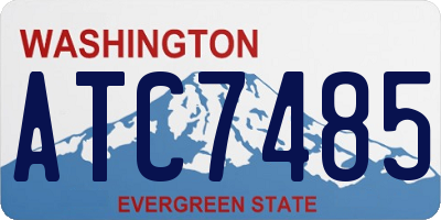 WA license plate ATC7485