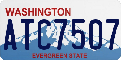 WA license plate ATC7507