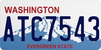 WA license plate ATC7543