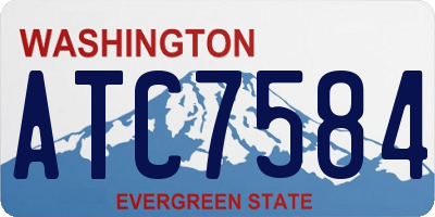WA license plate ATC7584