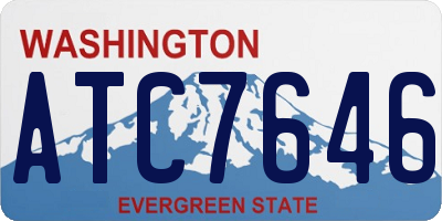 WA license plate ATC7646