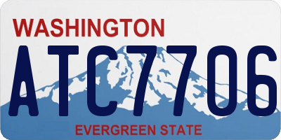 WA license plate ATC7706