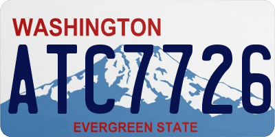 WA license plate ATC7726