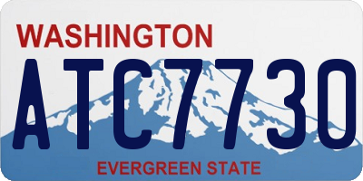 WA license plate ATC7730