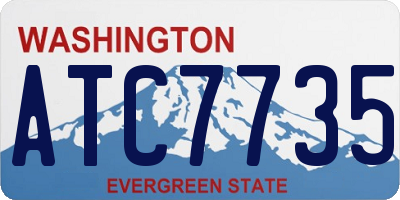 WA license plate ATC7735