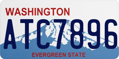 WA license plate ATC7896