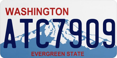 WA license plate ATC7909