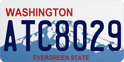 WA license plate ATC8029