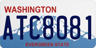 WA license plate ATC8081
