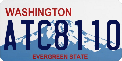 WA license plate ATC8110