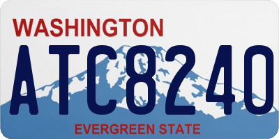 WA license plate ATC8240