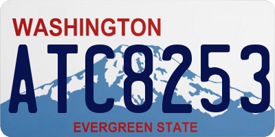 WA license plate ATC8253