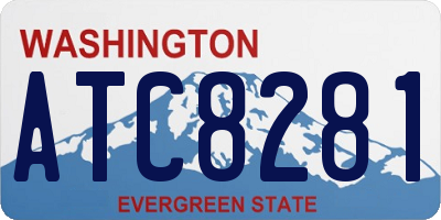 WA license plate ATC8281