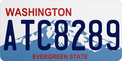 WA license plate ATC8289